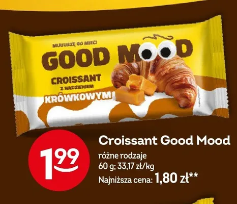 Croissant z nadzieniem krówkowym Good Mood promocja w Żabka