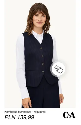 Kamizelka biznesowa regular fit C & A promocja w C&A