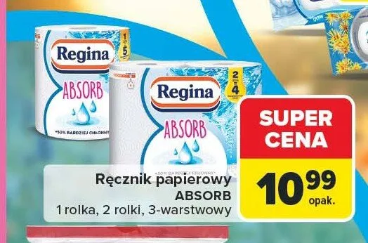 Ręcznik papierowy Regina Absorb 1 rolka promocja w Carrefour
