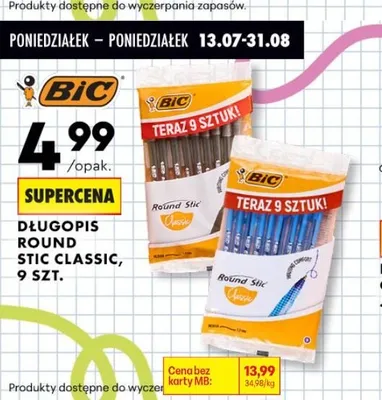 Długopis BIC Round Stic Classic promocja w Biedronka