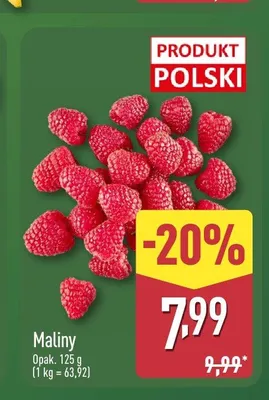 Maliny polskie promocja w Aldi