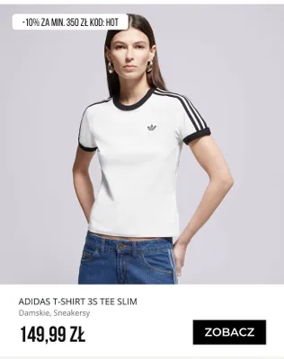 T-shirt damski Adidas 3S Tee Slim promocja w Sizeer