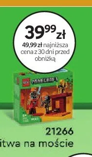 Klocki LEGO Minecraft 21266 Bitwa na moście promocja w Empik