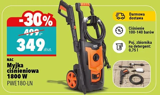 Myjka ciśnieniowa 1800 W PWE180-LN promocja w Biedronka Home