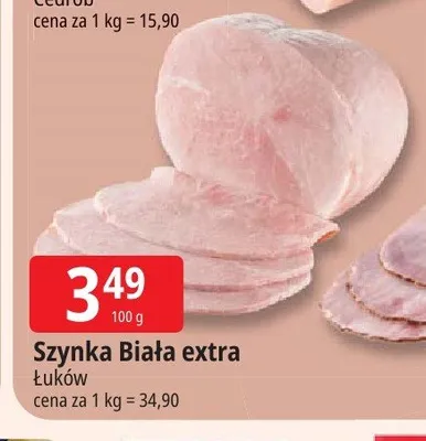Szynka Biała extra Łuków promocja w Leclerc