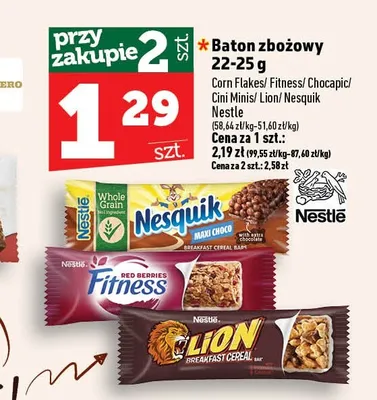 Baton zbożowy Lion Nestle promocja w TOPAZ