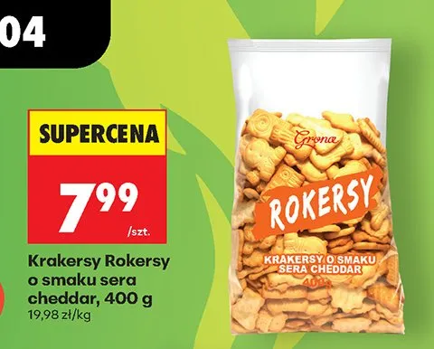 Krakersy Rokersy o smaku sera cheddar promocja w Biedronka