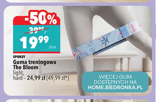 Guma treningowa The Bloom light Spokey promocja w Biedronka