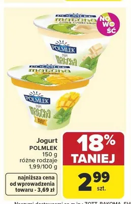 Jogurt Polmlek 150g promocja w Carrefour Market