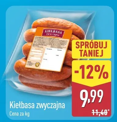 Kiełbasa zwyczajna promocja w Aldi