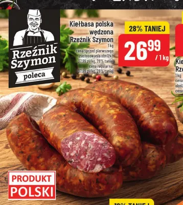 Kiełbasa polska wędzona Rzeźnik Szymon promocja w POLOmarket