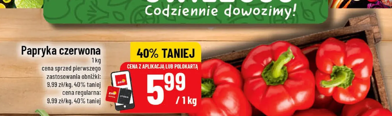 Papryka czerwona promocja w POLOmarket