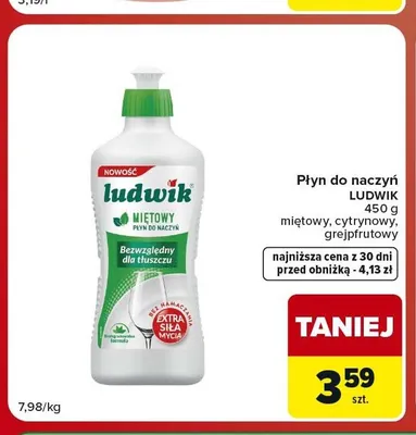 Płyn do naczyń cytrynowy Ludwik promocja w Carrefour Market