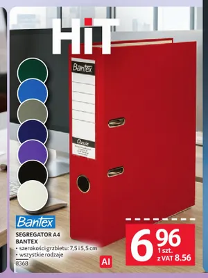 Segregator A4 Bantex 5,5 cm promocja w Selgros