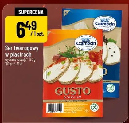 Ser twarogowy w plastrach Gusto premium Czarnocin promocja w POLOmarket