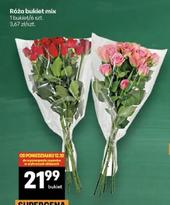 Róża bukiet mix promocja w Delikatesy Centrum