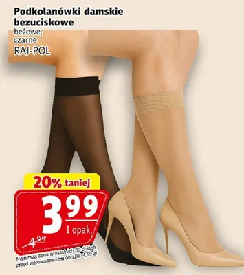 Podkolanówki damskie bezuciskowe promocja w Prim Market