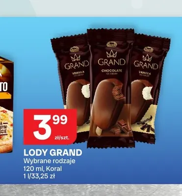 Lody Grand Koral promocja w Chorten