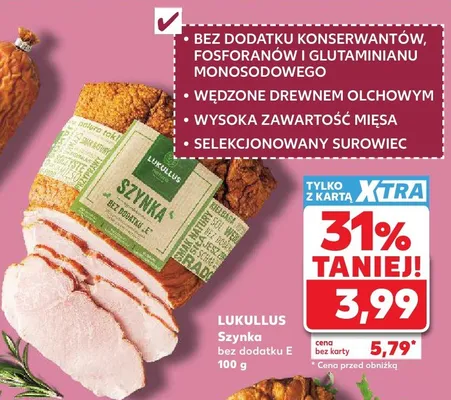 Szynka Lukullus bez dodatku E promocja w Kaufland
