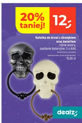 Kołatka do drzwi z dźwiękiem oraz światłem promocja w Dealz
