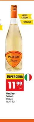 Wino musujące Platino Secco promocja w Biedronka