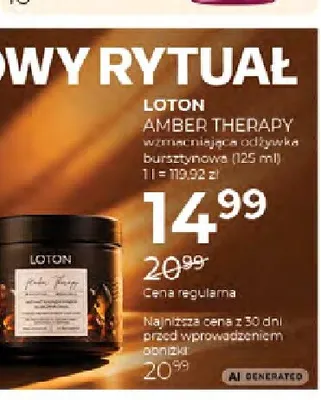 Wzmacniająca odżywka bursztynowa Amber Therapy Loton promocja w Drogerie Jawa