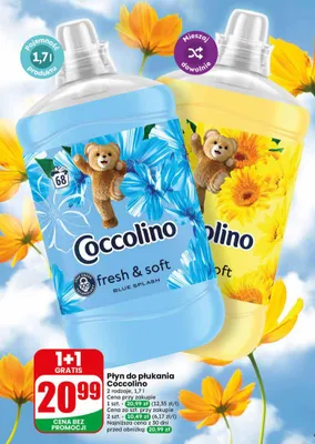 Płyn do płukania Coccolino fresh & soft Blue Splash promocja w Dino