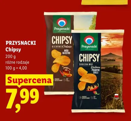 Chipsy Przysnacki pikantne chilli promocja w Lidl