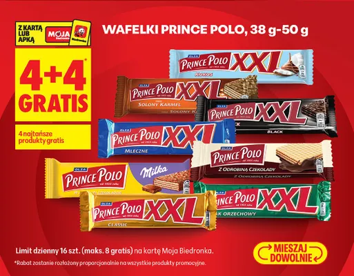 Wafelek Prince Polo różne rodzaje 38g-50g promocja w Biedronka