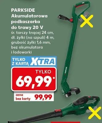 Akumulatorowa podkaszarka do trawy Parkside promocja w Kaufland