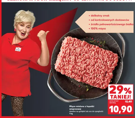 Mięso mielone z łopatki wieprzowej promocja w Kaufland