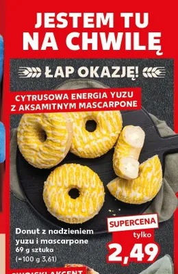Donut z nadzieniem yuzu i mascarpone promocja w Kaufland