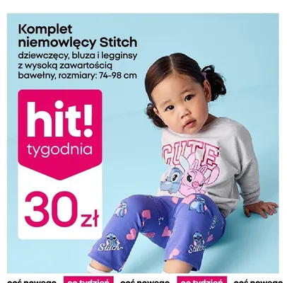 Komplet niemowlęcy Disney Stitch promocja w Pepco
