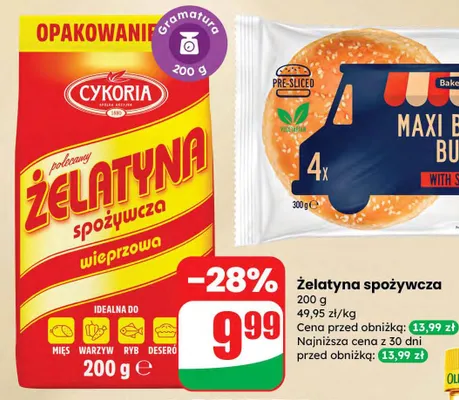 Bułka maxi burger z sezamem promocja w Dino