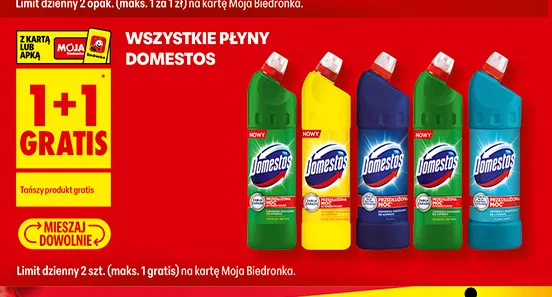Płyny Domestos promocja w Biedronka