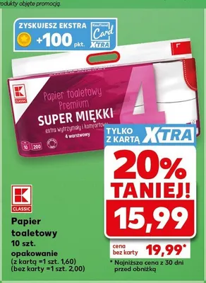 Papier toaletowy K-Classic Super Miękki promocja w Kaufland