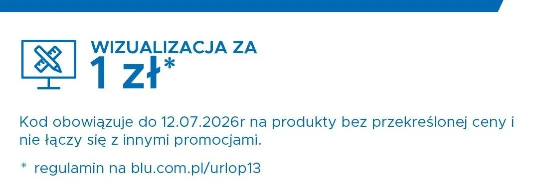 Wizualizacja łazienki BLU promocja w Blu Salony Łazienek