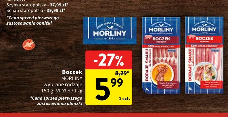 Boczek parzony Morliny promocja w Intermarche