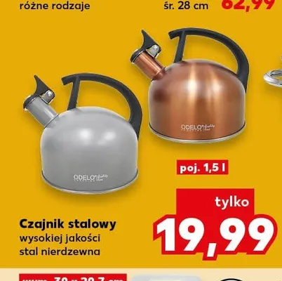 Czajnik stalowy Odelo promocja w Kaufland