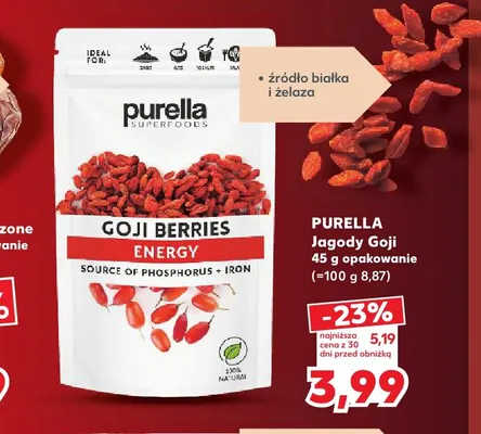 Jagody goji Purella promocja w Kaufland