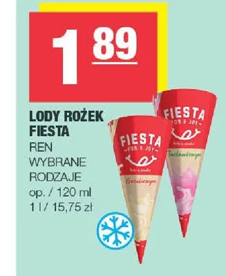 Lody rożek Fiesta Ren promocja w SPAR