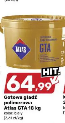 Gotowa gładź polimerowa Atlas GTA promocja w Bricomarche