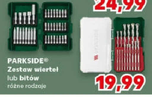 Zestaw wierteł lub bitów różne rodzaje promocja w Kaufland