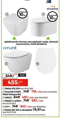 Miska wisząca WC city kod: 80901002 promocja w Leroy Merlin