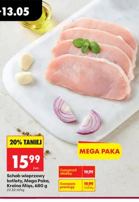 Schab wieprzowy kotlety Mega Paka Kraina Mięs promocja w Biedronka