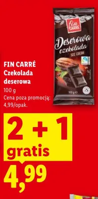 Czekolada deserowa FIN CARRÉ promocja w Lidl