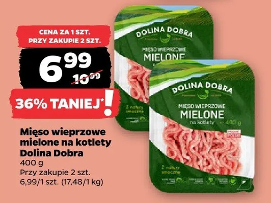 Mięso wieprzowe mielone na kotlety Dolina Dobra promocja w Netto