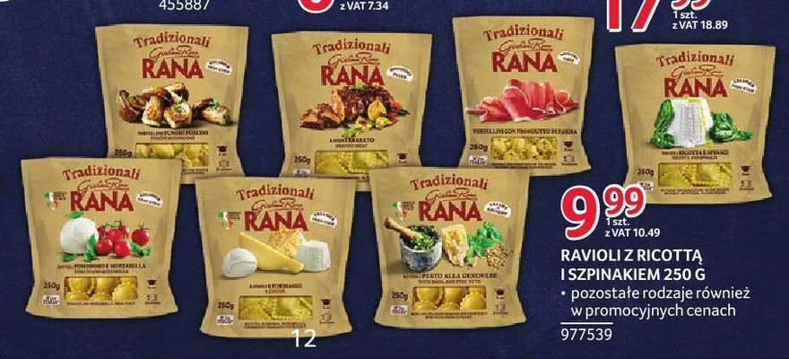 Ravioli z 4 serami RANA promocja w Selgros