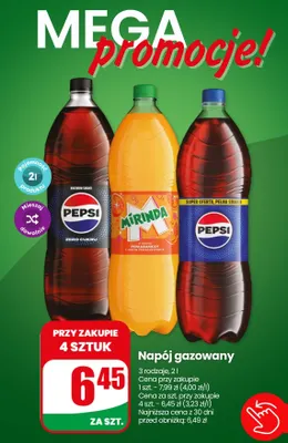 Napój gazowany Mirinda o smaku pomarańczy promocja w Dino