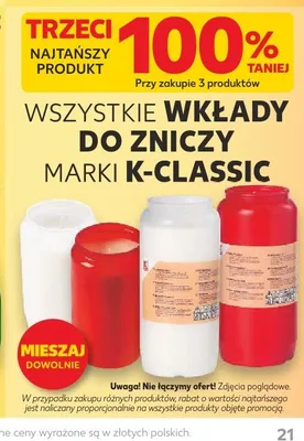 Wkłady do zniczy K-Classic promocja w Kaufland